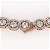 Image 4 : 37.60 CTW Cushion Diamond Designer Necklace 18K Rose Gold - REF-6959A6X - 42714