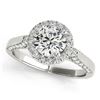 Image 1 : 1.25 CTW Certified VS/SI Diamond Solitaire Halo Ring 18K White Gold - REF-222W9F - 26380
