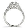Image 2 : 1.25 CTW Certified VS/SI Diamond Solitaire Halo Ring 18K White Gold - REF-222W9F - 26380