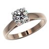 Image 2 : 1.50 CTW Certified H-SI/I Quality Diamond Solitaire Engagement Ring 10K Rose Gold - REF-339A2X - 330