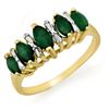 Image 1 : 0.70 CTW Emerald Ring 10K Yellow Gold - REF-17X6T - 12655