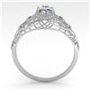Image 4 : 0.50 CTW VS/SI Oval Diamond Solitaire Engagement Ring Deco Size 7 18K White Gold - REF-104Y8K - 3602