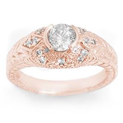 0.75 CTW Certified VS/SI Diamond Ring 14K Rose Gold - REF-115Y8K - 11649