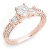 Image 1 : 1.08 CTW Certified VS/SI Diamond Ring 14K Rose Gold - REF-117W3F - 10355