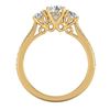 Image 4 : 1.67 CTW VS/SI Diamond Solitaire Art Deco 3 Stone Ring 18K Yellow Gold - REF-281N8Y - 37030