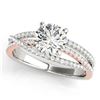 Image 1 : 1.4 CTW Certified VS/SI Diamond Solitaire Ring 18K White & Rose Gold - REF-394T9M - 28166