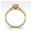 Image 4 : 0.52 CTW Princess Cut VS/SI Diamond Engagement Designer Ring 18K Yellow Gold - REF-98T4M - 32392