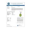 Image 3 : 2.75 CTW Peridot Designer Inspired Solitaire Necklace 18K White Gold - REF-34H4A - 21873
