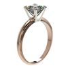 Image 4 : 1.25 CTW Certified VS/SI Quality Princess Diamond Solitaire Ring 10K Rose Gold - REF-372W3F - 32917