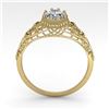 Image 4 : 1.0 CTW VS/SI Oval Diamond Solitaire Engagement Ring Deco Size 7 18K Yellow Gold - REF-299N4Y - 3604