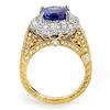Image 2 : 5.40 CTW Tanzanite & Diamond Ring 14K 2-Tone Gold - REF-224H8A - 10721