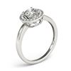 Image 4 : 0.9 CTW Certified VS/SI Diamond Solitaire Halo Ring 18K White Gold - REF-187X5T - 26314