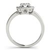 Image 5 : 0.9 CTW Certified VS/SI Diamond Solitaire Halo Ring 18K White Gold - REF-187X5T - 26314