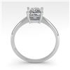 Image 4 : 1.01 CTW Princess Cut VS/SI Diamond Engagement Designer Ring 14K White Gold - REF-297W2F - 32166