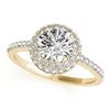 Image 1 : 1.6 CTW Certified VS/SI Diamond Solitaire Halo Ring 18K Yellow Gold - REF-389T3M - 26487