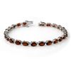 Image 1 : 15.50 CTW Garnet Bracelet 10K White Gold - REF-48W2F - 13981