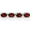 Image 2 : 15.50 CTW Garnet Bracelet 10K White Gold - REF-48W2F - 13981