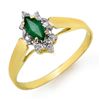 Image 1 : 0.25 CTW Emerald Ring 10K Yellow Gold - REF-10X2T - 12905