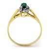 Image 2 : 0.25 CTW Emerald Ring 10K Yellow Gold - REF-10X2T - 12905