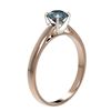 Image 4 : 0.73 CTW Certified Intense Blue SI Diamond Solitaire Engagement Ring 10K Rose Gold - REF-70M5H - 364