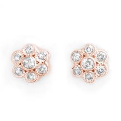 0.50 CTW Certified VS/SI Diamond Earrings 14K Rose Gold - REF-40N9Y - 10670