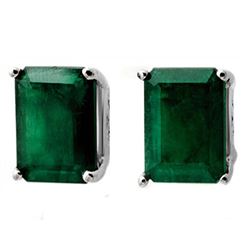 2.60 CTW Emerald Earrings 14K White Gold - REF-22W5F - 11912