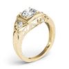 Image 4 : 0.6 CTW Certified VS/SI Diamond Solitaire Antique Ring 18K Yellow Gold - REF-132W2F - 27239