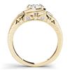 Image 5 : 0.6 CTW Certified VS/SI Diamond Solitaire Antique Ring 18K Yellow Gold - REF-132W2F - 27239