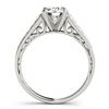 Image 5 : 0.85 CTW Certified VS/SI Diamond Solitaire Ring 18K White Gold - REF-110M8H - 27510