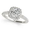 1.01 CTW Certified VS/SI Diamond Solitaire Halo Ring 18K White Gold - REF-198F9N - 26599