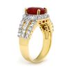 Image 2 : 4.70 CTW Ruby & Diamond Ring 14K Yellow Gold - REF-140H9A - 13151