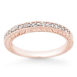 0.20 CTW Certified VS/SI Diamond Ring 14K Rose Gold - REF-33K5W - 13652