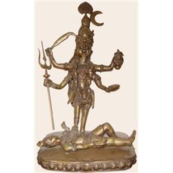 Nepalese Bronze Kali anf Shiva