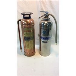 2 Vintage Fire Extinguishers