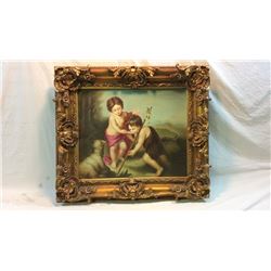 Oil Painting On Canvas In Nice Molded Frame