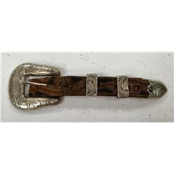 Sterling Silver Belt Buckle Set