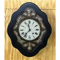 Early Picture Frame 8 Day Spring Driven Clock