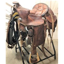 14 1/2in Western Saddle With Bags