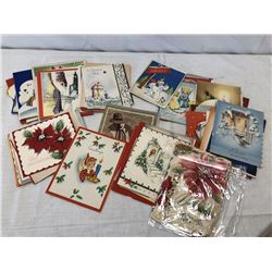 50 Diffrenent 1940's-50's Christmas Cards