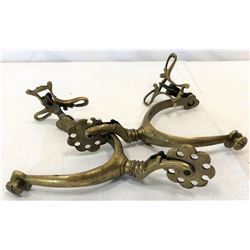 Rare Antique Brass French Cavalier Spurs