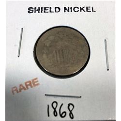Rare 1868 Shield Nickel