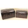 Image 1 : 2 Pc Leather Top Trunk Set