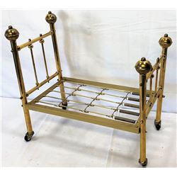 Vintage Brass Doll Bed