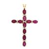 Image 1 : 14KT White Gold 6.41ctw Ruby and Diamond Pendant