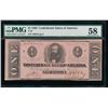 Image 1 : 1862 $1 Confederate States of America Note PMG 58