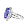 Image 2 : 18KT White Gold 9.70ct Tanzanite and Diamond Ring