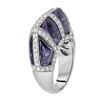 Image 2 : 18KT White Gold 9.20ctw Amethyst and Diamond Ring
