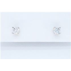 14KT White Gold 0.39ctw Diamond Earrings