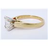 Image 2 : 14KT Yellow Gold 1.02ct Princess Cut Diamond Ring