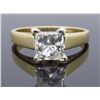 Image 3 : 14KT Yellow Gold 1.02ct Princess Cut Diamond Ring